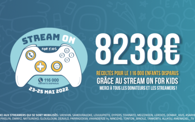 8238€ RECOLTÉS POUR LES ENFANTS DISPARUS ET LEURS FAMILLES 🎉