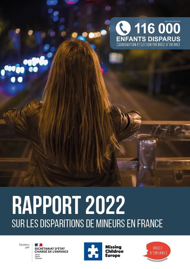 Rapport 2022 sur les disparitions de mineurs en France