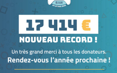 17 414 € collectés lors du Stream On for Kids 2023 !