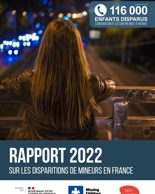 Rapport 2022 sur les disparitions de mineurs en France
