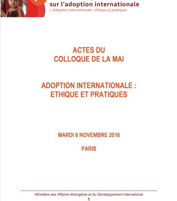 Adoption internationale : éthique et pratiques