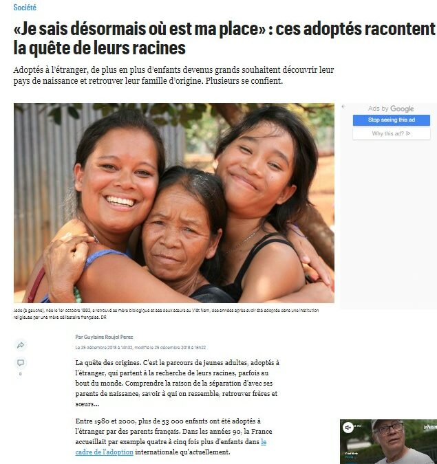 « Je sais désormais où est ma place » : ces adoptés racontent la quête de leurs racines