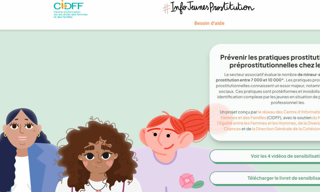 #InfoJeunesProstitution – site de sensibilisation et d’outillage sur les risques prostitutionnels chez les jeunes