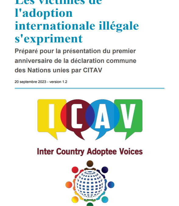 Les victimes des adoptions internationales illégales témoignent à l&rsquo;ONU – Victims of Illegal Intercountry Adoptions speak out at the UN