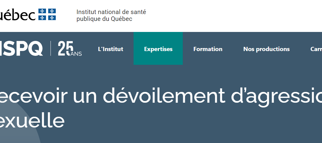 Recevoir un dévoilement d&rsquo;agression sexuelle