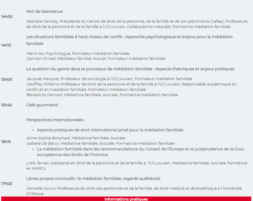 Les dialogues de la médiation familiale – Questions pratiques et enjeux fondamentaux