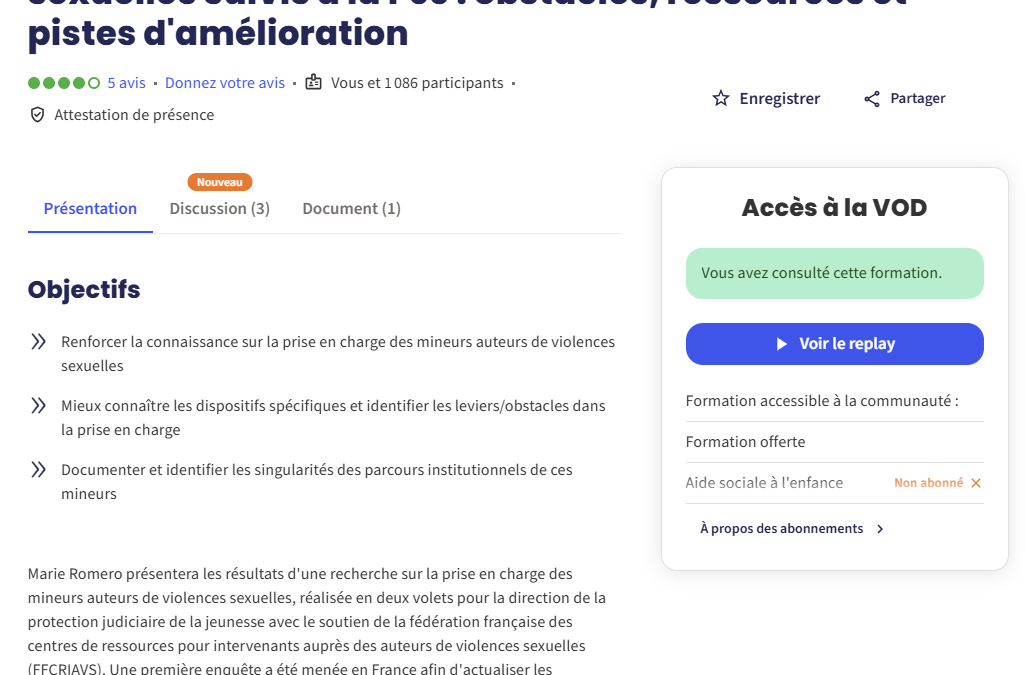 La prise en charge des mineurs auteurs de violences sexuelles suivis à la PJJ : obstacles, ressources et pistes d&rsquo;amélioration